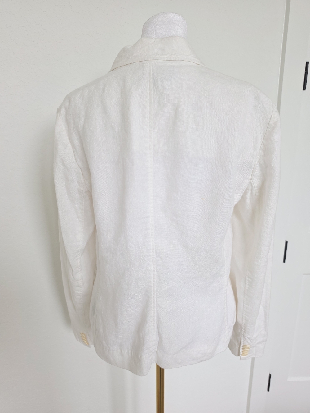 Lauren Ralph Lauren Pure Linen Blazer | Ivory Cream Tailored Jacket | Size 6 - Picture 3 of 8